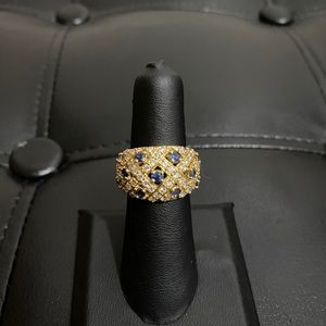 ‼️ SOLD‼️ 18kt Blue Sapphire and Diamond Ring